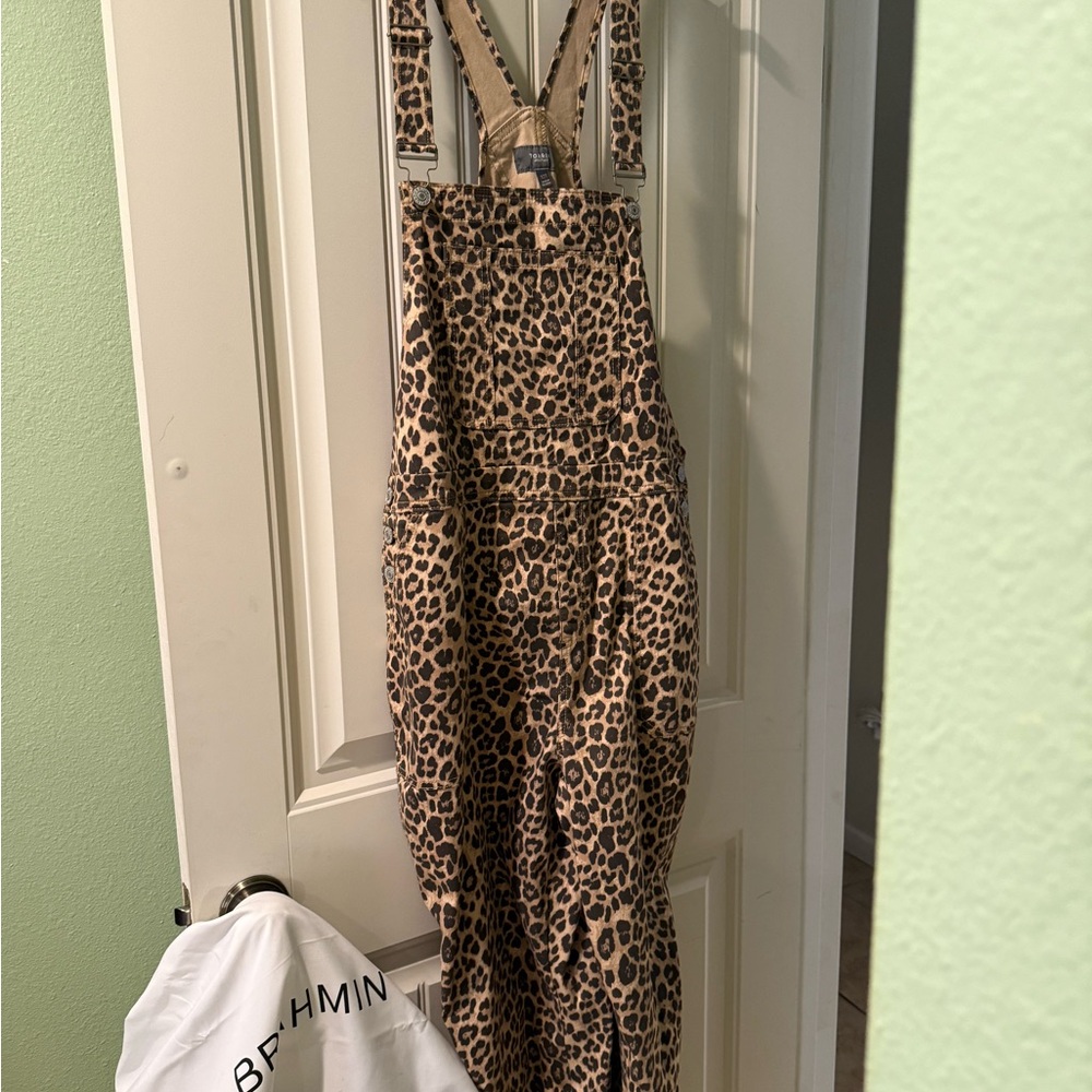 torrid Leopard Print Tan and Black Overalls - Picture 4 of 4